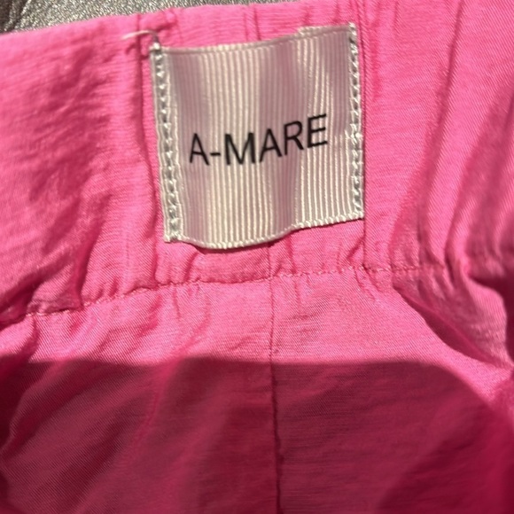 Only AMARE bubble gum pink elastic waist snort with pockets Sz L - Picture 3 of 11
